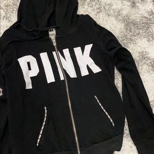 PINK black zip up